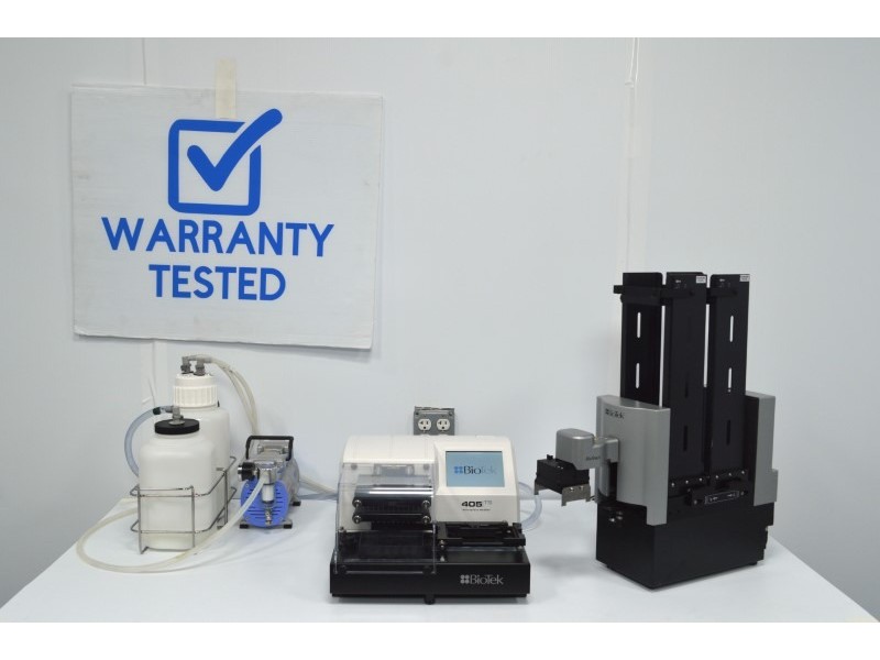 Agilent BioTek 405 Select TS Microplate Washer 405TSU w/ BioStack 2WR Stacker - AV