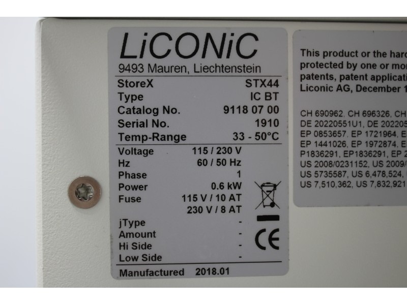 Liconic STX44 Bench-Top Automated Incubator w/ CO2 Option