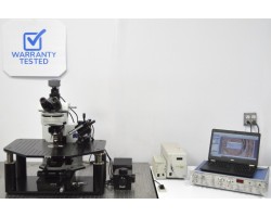 Olympus BX51WI BX51 Electrophysiology Rig Fluorescence Microscope w/ AxoPatch 200B, CV-203BU Headstage, TMC Anti-Vibration Table (New Filters)