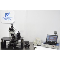 Olympus BX51WI BX51 Electrophysiology Rig Fluorescence Microscope w/ AxoPatch 200B, CV-203BU Headstage, TMC Anti-Vibration Table (New Filters)