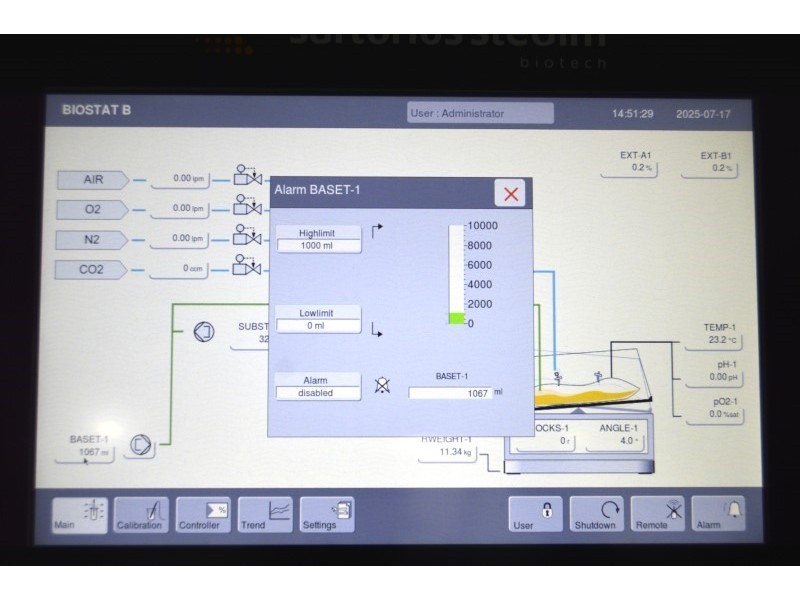 Sartorius Stedim Biostat B Bioreactor Controller Single with Biostat RM 50 Rocker Unit 2
