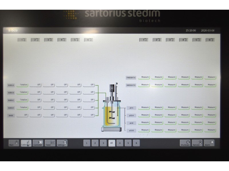 Sartorius Biostat B-DCU 6-Fold Cell Culture Univessel Autoclavable Bioreactor System