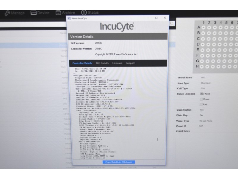 Sartorius Essen IncuCyte S3 Live-Cell Imaging and Analysis System w/ G/R Optical Module Unit 3
