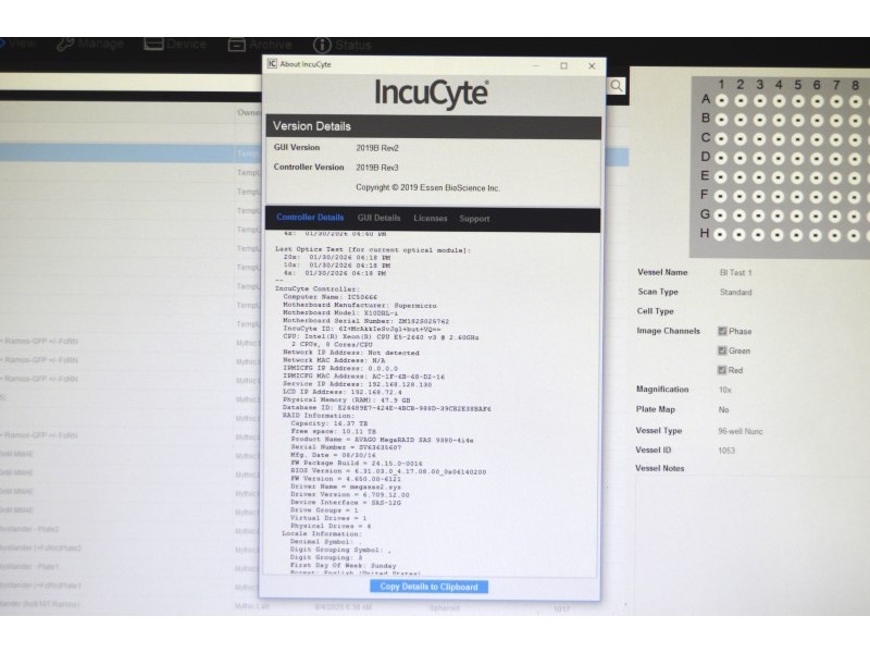 Sartorius Essen IncuCyte S3 Live-Cell Imaging and Analysis System w/ G/R Optical Module Unit 4