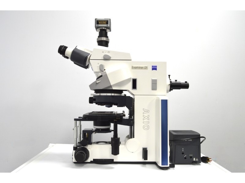 Zeiss Axio Examiner.D1 Fluorescence Dodt Gradient Contrast Upright Water Dipping Microscope with Anti-Vibration Table (New Filters)