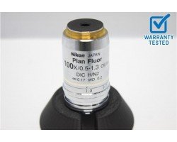 Nikon Plan Fluor 100x/0.5-1.3 Oil Iris DIC H/N2 Microscope Objective Unit 2