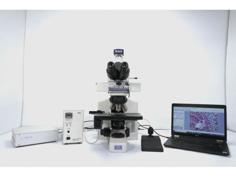 Nikon E600 Upright Fluorescence Phase Contrast Motorized Microscope (New Filters) Pred Ni-U