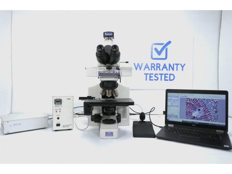 Nikon E600 Upright Fluorescence Phase Contrast Motorized Microscope (New Filters) Pred Ni-U