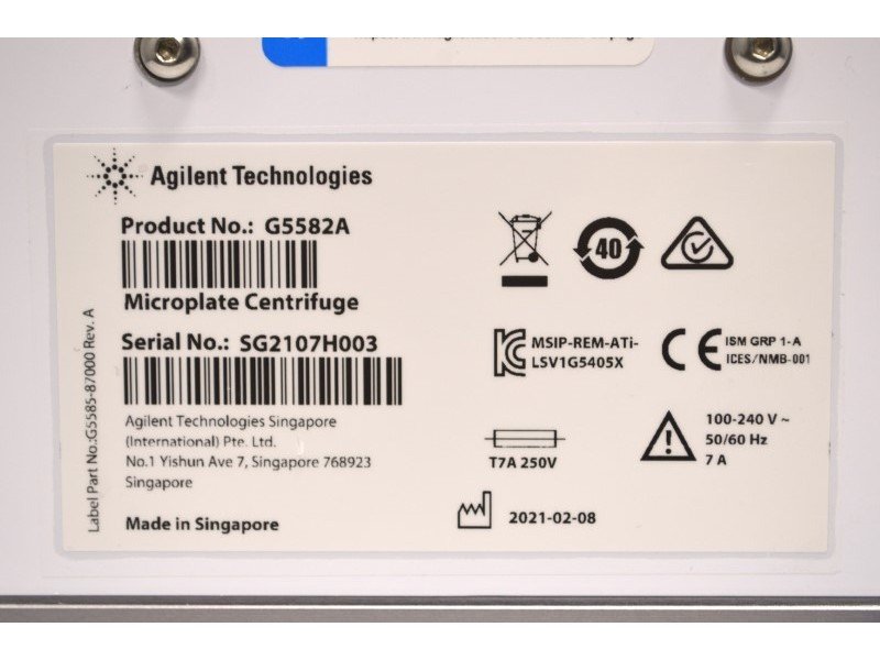 Agilent Microplate Centrifuge G5582A with Microplate Loader Agilent Microplate Centrifuge G5582A with Microplate Loader