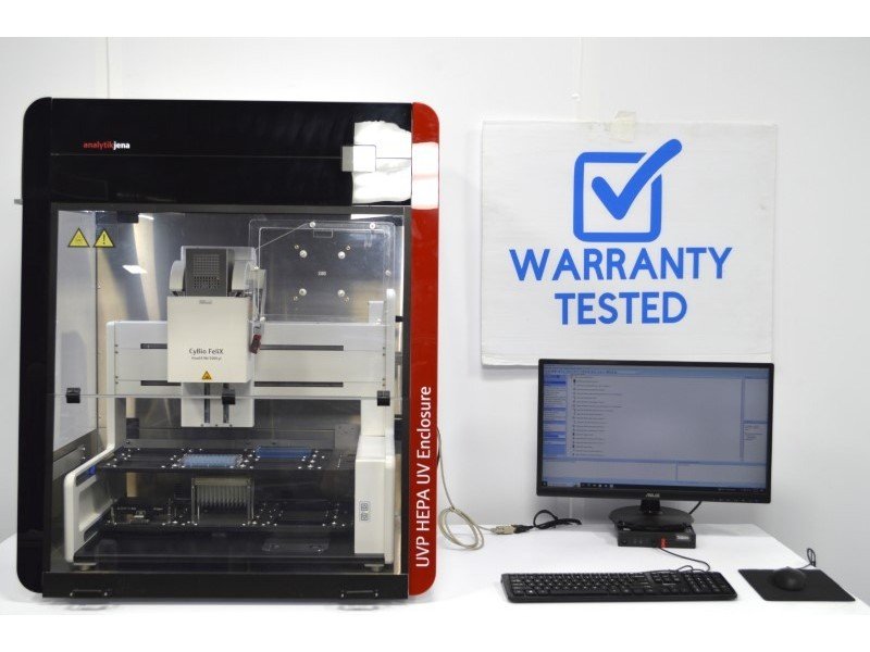 Analytik Jena CyBio FeliX Liquid Handler with R96/1000ul head & UVP HEPA UV Enclosure Analytik Jena CyBio FeliX Liquid Handler with R96/1000ul head & UVP HEPA UV Enclosure