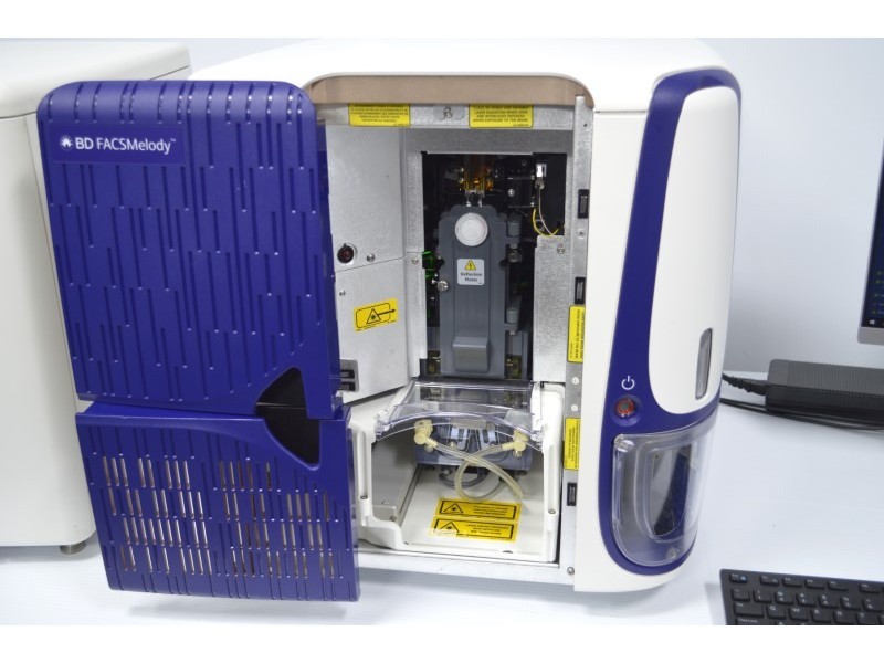 BD FACSMelody Cell Sorter w/ Fluidics Module (3)Lasers/(9)Colors/(11)Detectors