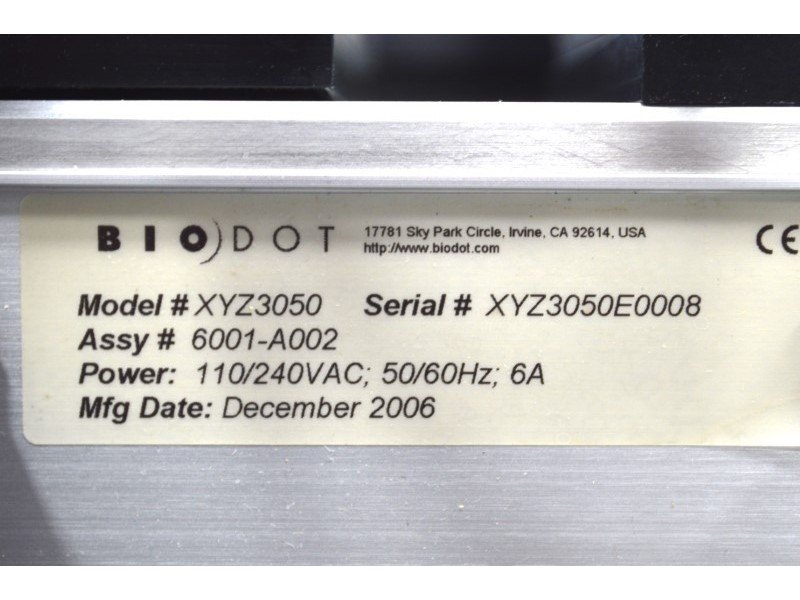 BioDot XYZ3050 Dispensing System w/ One AirJet and Two BioJet Quanti Dispensers