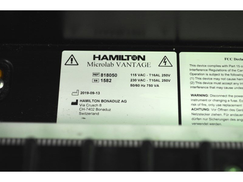 Hamilton Microlab Vantage Liquid Handler w/ Span-8, CO-RE 96 1000ul head, iSWAP