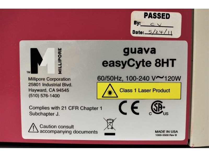 Millipore Cytek Guava easyCyte 8HT Flow Cytometer HT (2) Lasers (8) Channels (6) Colors Unit 2