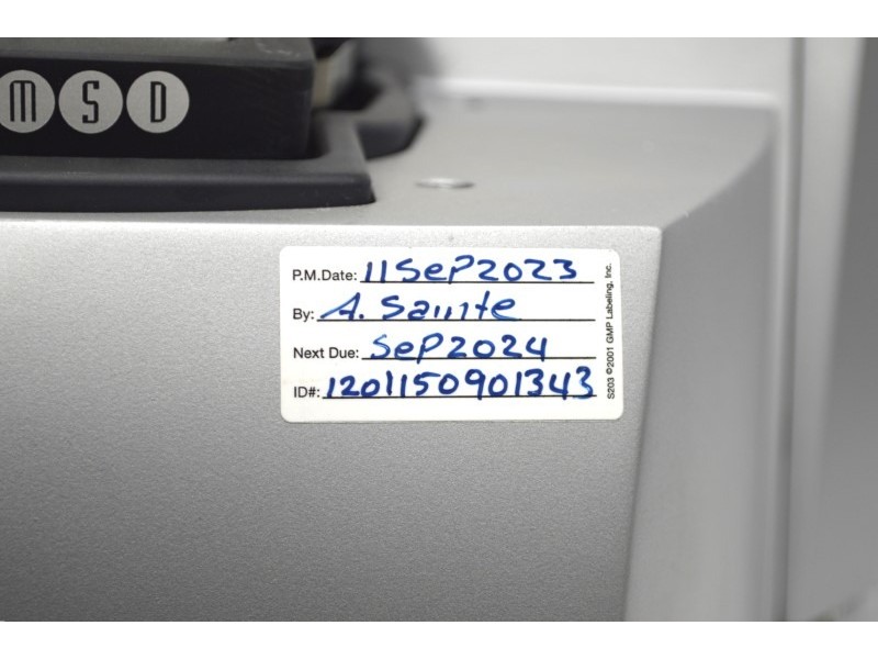 MSD Meso Sector S 600 Microplate Reader Imager 1201