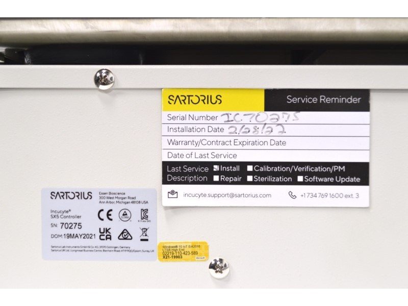 Sartorius Incucyte SX5 Live-Cell Analysis System w/ G/O/NIR Optical Module