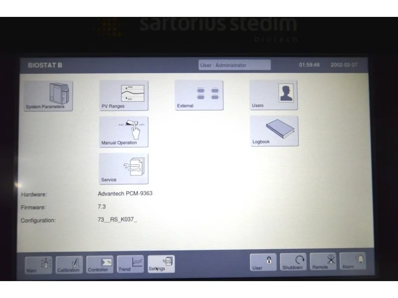 Sartorius Biostat B Bioreactor Controller Single with Biostat RM 50 Rocker