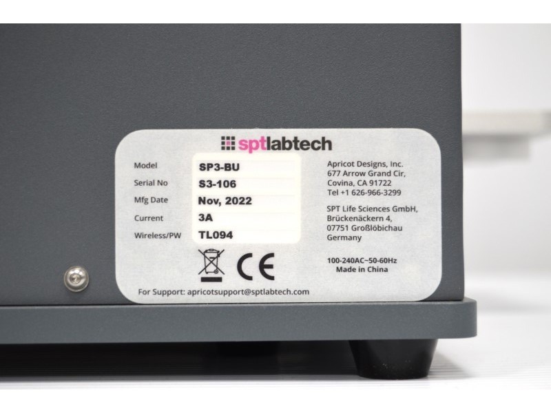 SPT Labtech Apricot S3 Liquid Handler with 96/1000ul and 96/125ul cores