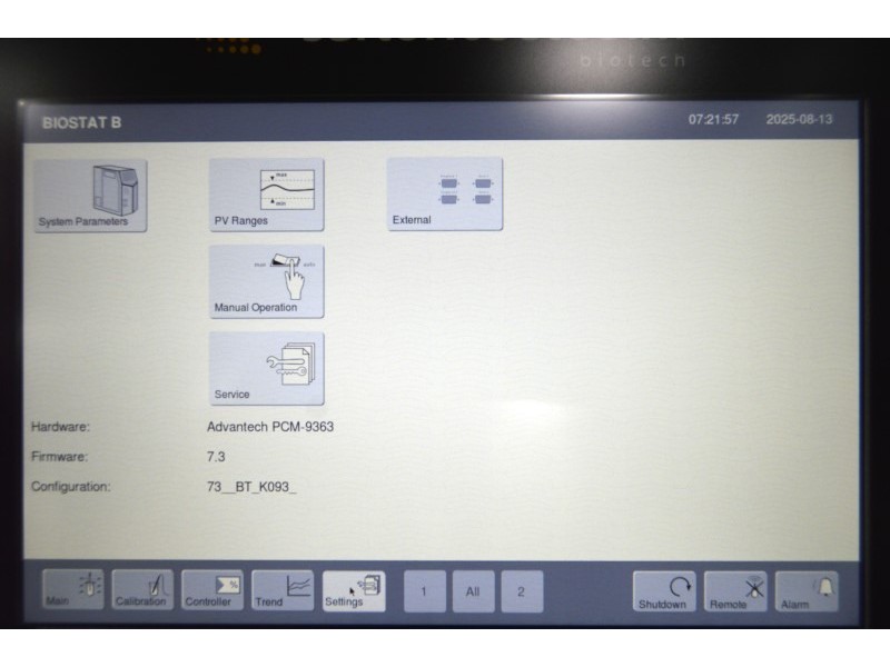 Sartorius Stedim Biostat B Benchtop Bioreactor SU Univessel System, Twin for Cell Culture