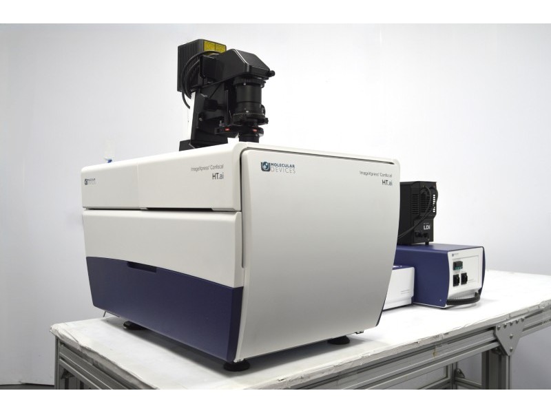 Molecular Devices ImageXpress Micro Confocal HT.ai High-Content Laser Imaging System Including Robot w/ Environmental Control, Water Immersion & Transmitted Light Options