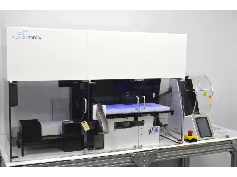 Scinomix Sci-Print VXL Tube Handler Labeler w/ VXi Bulk Tube Feeder ...
