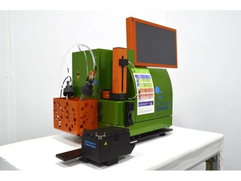 Miltenyi MACSQuant X Analyzer Flow Cytometer (3)Lasers/(8)Colors/ (10)Detectors w/Orbital Shaker & Buffer Supply Station