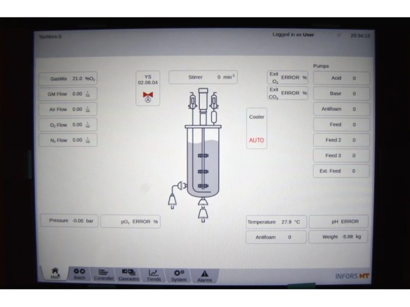 BRAND NEW Infors HT Techfors-S Pilot Bioreactor with 15 Liter Stainless Vessel Unit 2