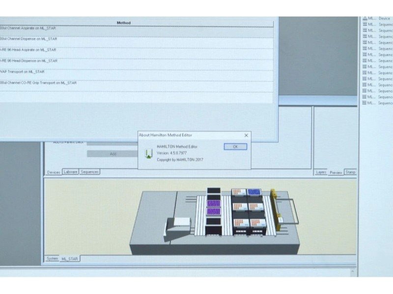 Hamilton MICROLAB STARlet Liquid Handler w/ Span-8, 1000ul 96 head, CO-RE Gripper, ISWAP, Autoloader
