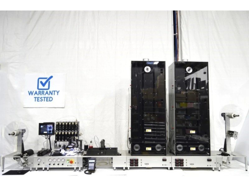 BioDot RR120 Modular Web Handling System with BioJet/AirJet Dispensing, Vision System & Dual Drying Towers BioDot RR120 Modular Web Handling System with BioJet/AirJet Dispensing, Vision System & Dual Drying Towers