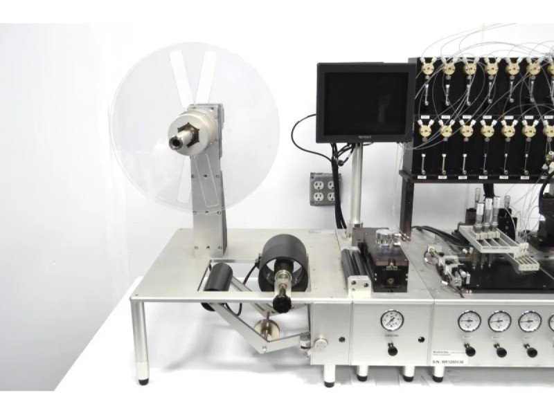 BioDot RR120 Modular Web Handling System with BioJet/AirJet Dispensing, Vision System & Dual Drying Towers BioDot RR120 Modular Web Handling System with BioJet/AirJet Dispensing, Vision System & Dual Drying Towers