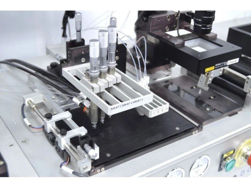 BioDot RR120 Modular Web Handling System with BioJet/AirJet Dispensing, Vision System & Dual Drying Towers BioDot RR120 Modular Web Handling System with BioJet/AirJet Dispensing, Vision System & Dual Drying Towers