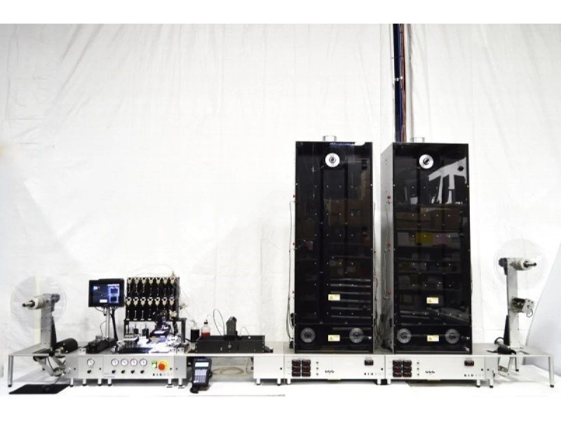 BioDot RR120 Modular Web Handling System with BioJet/AirJet Dispensing, Vision System & Dual Drying Towers BioDot RR120 Modular Web Handling System with BioJet/AirJet Dispensing, Vision System & Dual Drying Towers