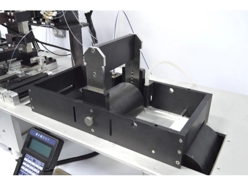 BioDot RR120 Modular Web Handling System with BioJet/AirJet Dispensing, Vision System & Dual Drying Towers BioDot RR120 Modular Web Handling System with BioJet/AirJet Dispensing, Vision System & Dual Drying Towers