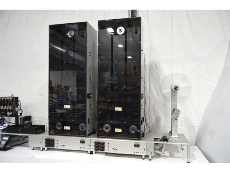 BioDot RR120 Modular Web Handling System with BioJet/AirJet Dispensing, Vision System & Dual Drying Towers BioDot RR120 Modular Web Handling System with BioJet/AirJet Dispensing, Vision System & Dual Drying Towers