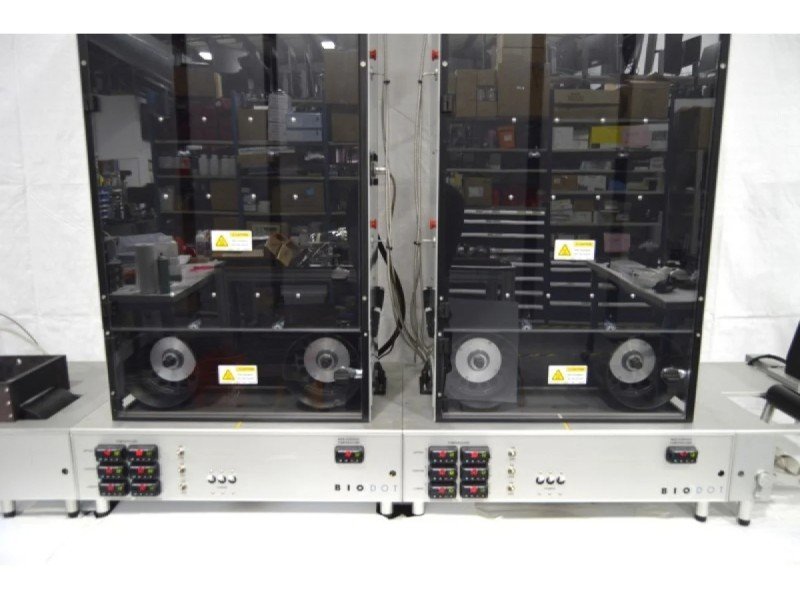 BioDot RR120 Modular Web Handling System with Single AirJet Dispensing, Vision System & Dual Drying Towers BioDot RR120 Modular Web Handling System with Single AirJet Dispensing, Vision System & Dual Drying Towers
