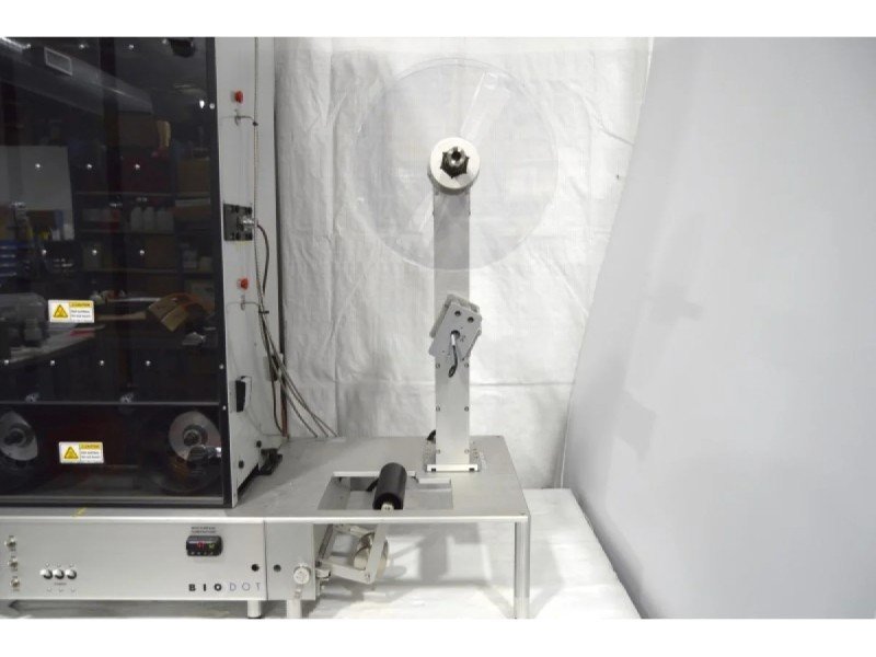 BioDot RR120 Modular Web Handling System with Single AirJet Dispensing, Vision System & Dual Drying Towers BioDot RR120 Modular Web Handling System with Single AirJet Dispensing, Vision System & Dual Drying Towers