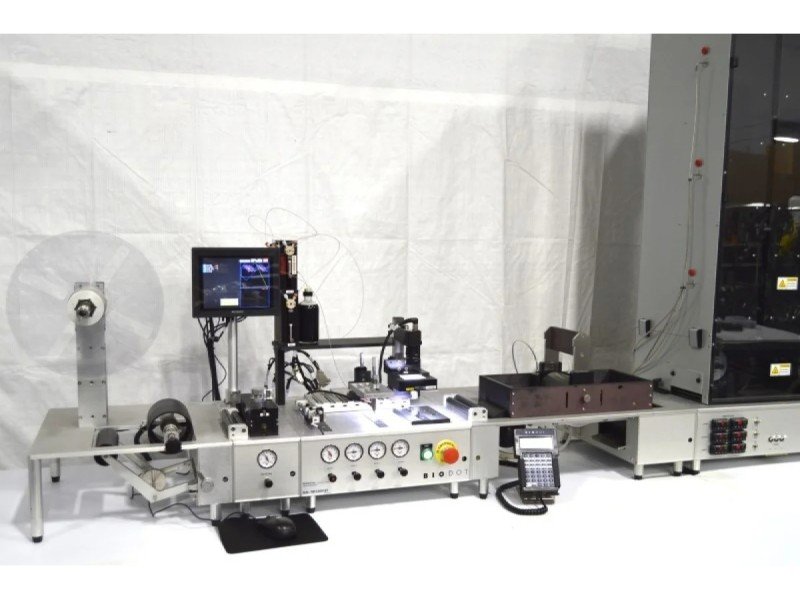 BioDot RR120 Modular Web Handling System with Single AirJet Dispensing, Vision System & Dual Drying Towers BioDot RR120 Modular Web Handling System with Single AirJet Dispensing, Vision System & Dual Drying Towers