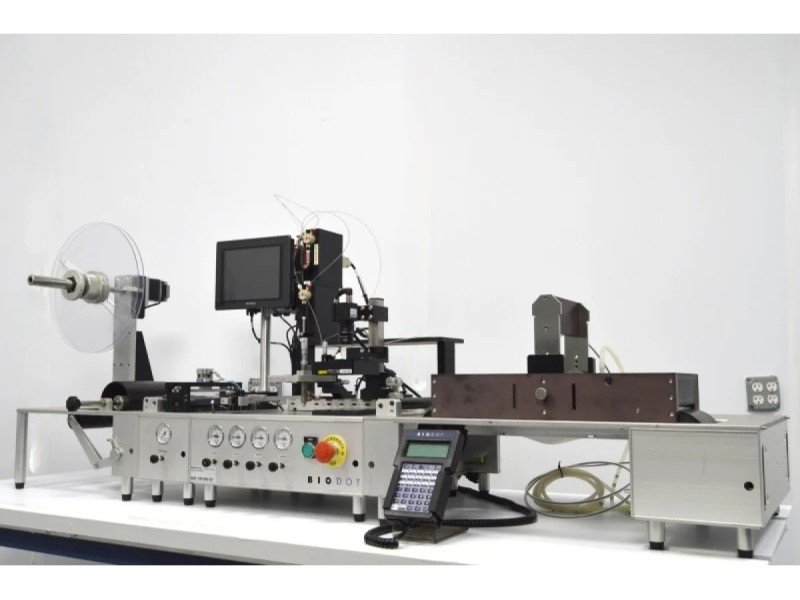 BioDot RR120 Modular Web Handling System with Single AirJet Dispensing, Vision System & Dual Drying Towers BioDot RR120 Modular Web Handling System with Single AirJet Dispensing, Vision System & Dual Drying Towers