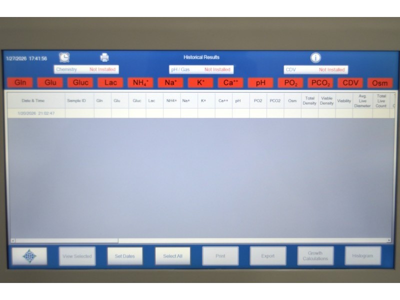 Nova Biomedical BioProfile FLEX2 Automated Cell Culture Analyzer w/ OSM48 Osmometer, GAS Module, Cell Density & Viability module