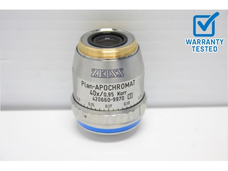 Zeiss Plan-Apochromat 40x/0.95 Korr Microscope Objective 420660-9970 Unit 8 Zeiss Plan-Apochromat 40x/0.95 Korr Microscope Objective 420660-9970 Unit 8