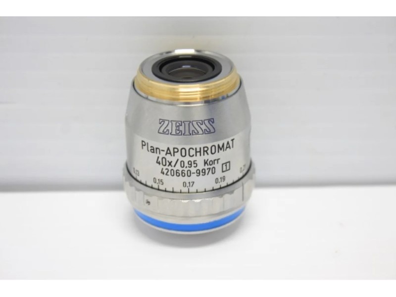 Zeiss Plan-Apochromat 40x/0.95 Korr Microscope Objective 420660-9970 Unit 8 Zeiss Plan-Apochromat 40x/0.95 Korr Microscope Objective 420660-9970 Unit 8