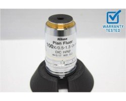 Nikon Plan Fluor 100x/0.5-1.3 Oil Iris DIC H/N2 Microscope Objective Nikon Plan Fluor 100x/0.5-1.3 Oil Iris DIC H/N2 Microscope Objective