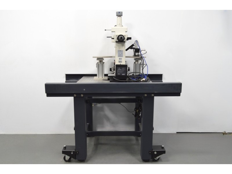 Nikon FN1 Fluorescence Water Immersion Capable Microscope w/ Sutter Fixed Stage suitable for Electrophysiology Rig