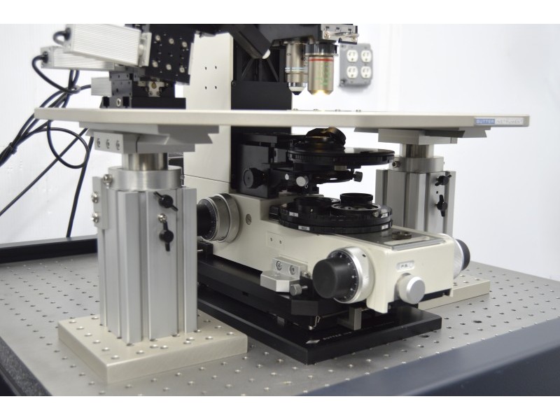 Nikon FN1 Fluorescence Water Immersion Capable Microscope w/ Sutter Fixed Stage suitable for Electrophysiology Rig