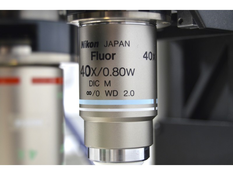 Nikon FN1 Fluorescence Water Immersion Capable Microscope w/ Sutter Fixed Stage suitable for Electrophysiology Rig