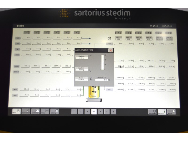 Sartorius Biostat B-DCU 6-Fold Cell Culture Bioreactor Univessel System