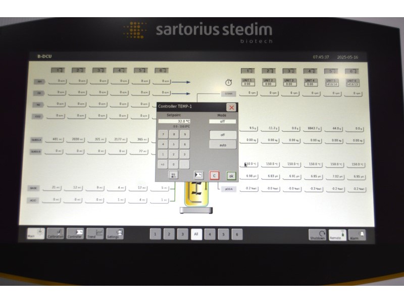 Sartorius Biostat B-DCU 6-Fold Cell Culture Bioreactor Univessel System