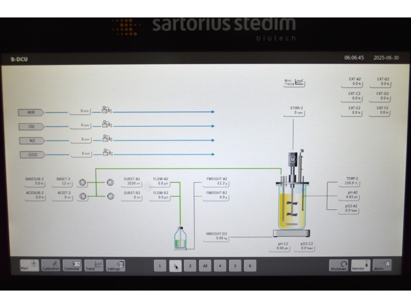 Sartorius Biostat B-DCU 6-Fold Cell Culture Bioreactor Univessel System