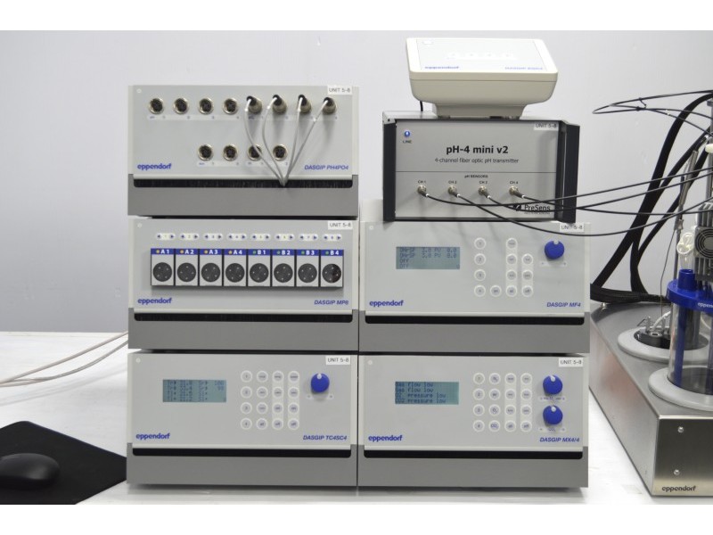 Eppendorf DASGIP Parallel Bioreactor System for Cell Culture, 8-fold System with Dual BioBlock and Advanced Gas Control