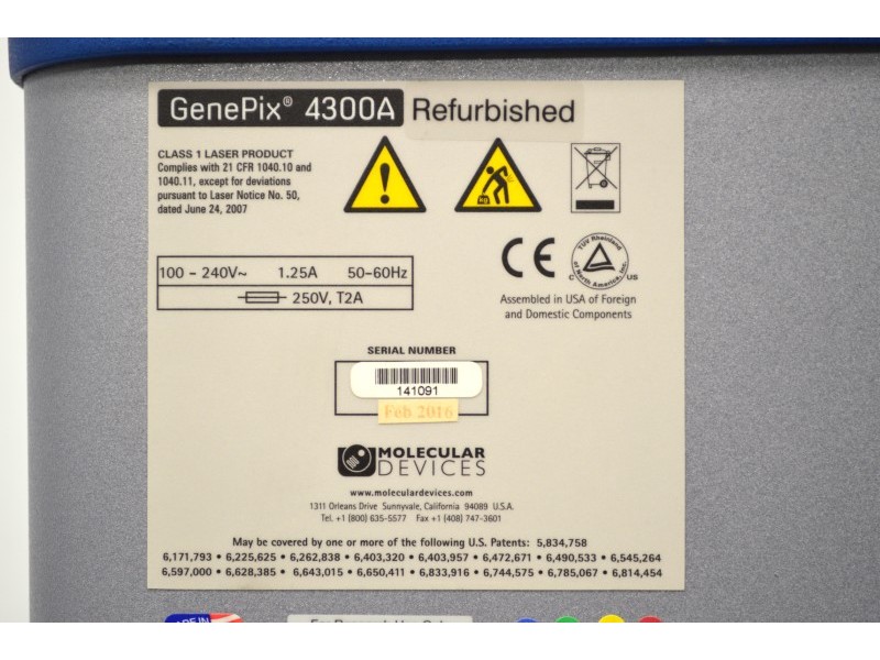 Molecular Devices GenePix 4300A High-Resolution Microarray Scanner, 4 Lasers